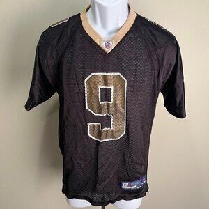 Reebok Youth Drew Brees New Orleans Saints Jersey Black YL Vintage NFL 🏈🔥